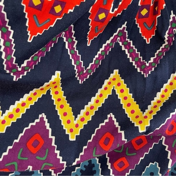 Marc by Marc Jacobs Red Sleeveless Balloon Mini Dress Size XS tribal multicolor - Picture 3 of 11